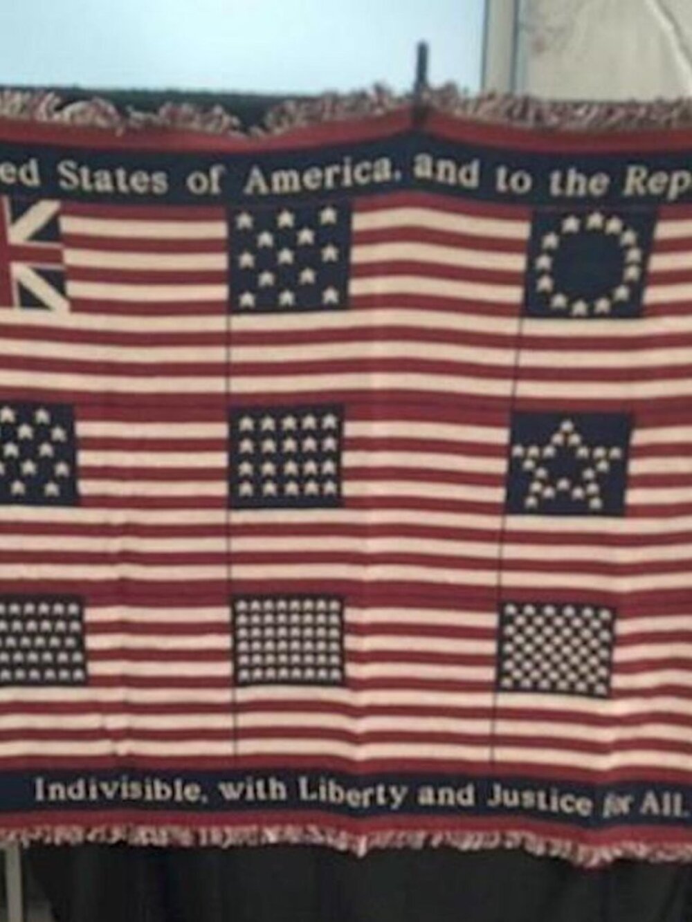 2015 USA Pledge of Allegiance 50" x 70" Fringed Throw